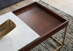 Aurora Modern Coffee Table In Walnut Brown -Household Items Series FSE CT45WN CoffeeTbl2 12 22