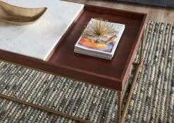Aurora Modern Coffee Table In Walnut Brown -Household Items Series FSE CT45WN CoffeeTbl 12 22