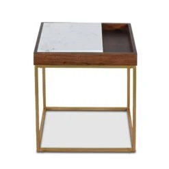 Aurora Modern Side Table In Walnut Brown -Household Items Series FSE ST22WN dt1 1