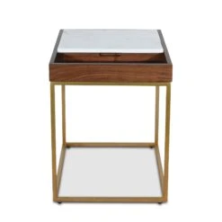Aurora Modern Side Table In Walnut Brown -Household Items Series FSE ST22WN sd1 1