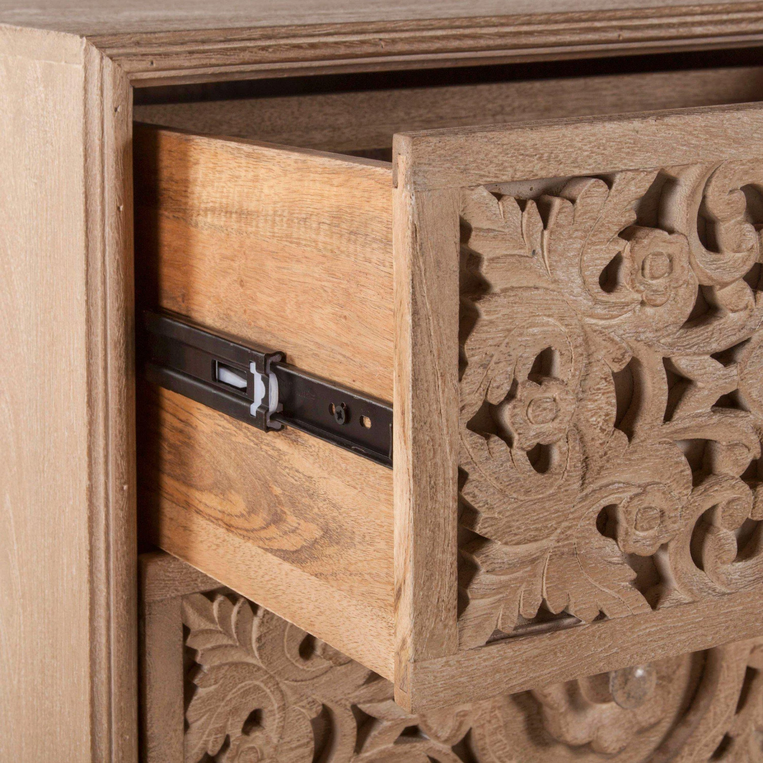 Haveli Traditional Handcarved Nightstand 7 Haveli Traditional Handcarved Nightstand - Image 5