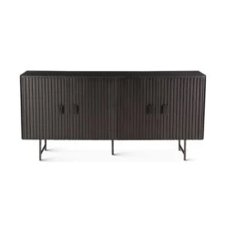 Halden 67" Acacia Wood Sideboard In Matte Black