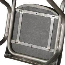 William 17" Ebony Leather And Iron Dining Chair, Set Of 2 -Household Items Series FWE BILL BK dt3