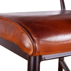Hudson High Back Leather Stool -Household Items Series FWE CELBC dt2