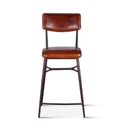 Hudson High Back Leather Stool -Household Items Series FWE CELCC