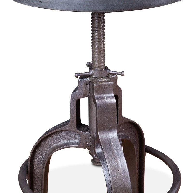 Sterling Industrial Modern Adjusting Barstool With Leather Seat 6 Sterling Industrial Modern Adjusting Barstool With Leather Seat - Image 4