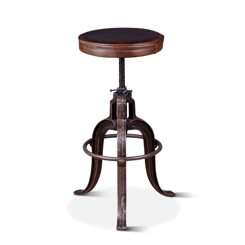 Sterling Industrial Modern Adjusting Barstool With Leather Seat 10 Sterling Industrial Modern Adjusting Barstool With Leather Seat - Image 8