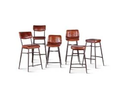Hudson Backless Leather Stool 15 Hudson Backless Leather Stool -Household Items Series FWE Group