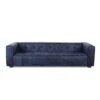 Portia Antique Blue Italian Leather Sofa