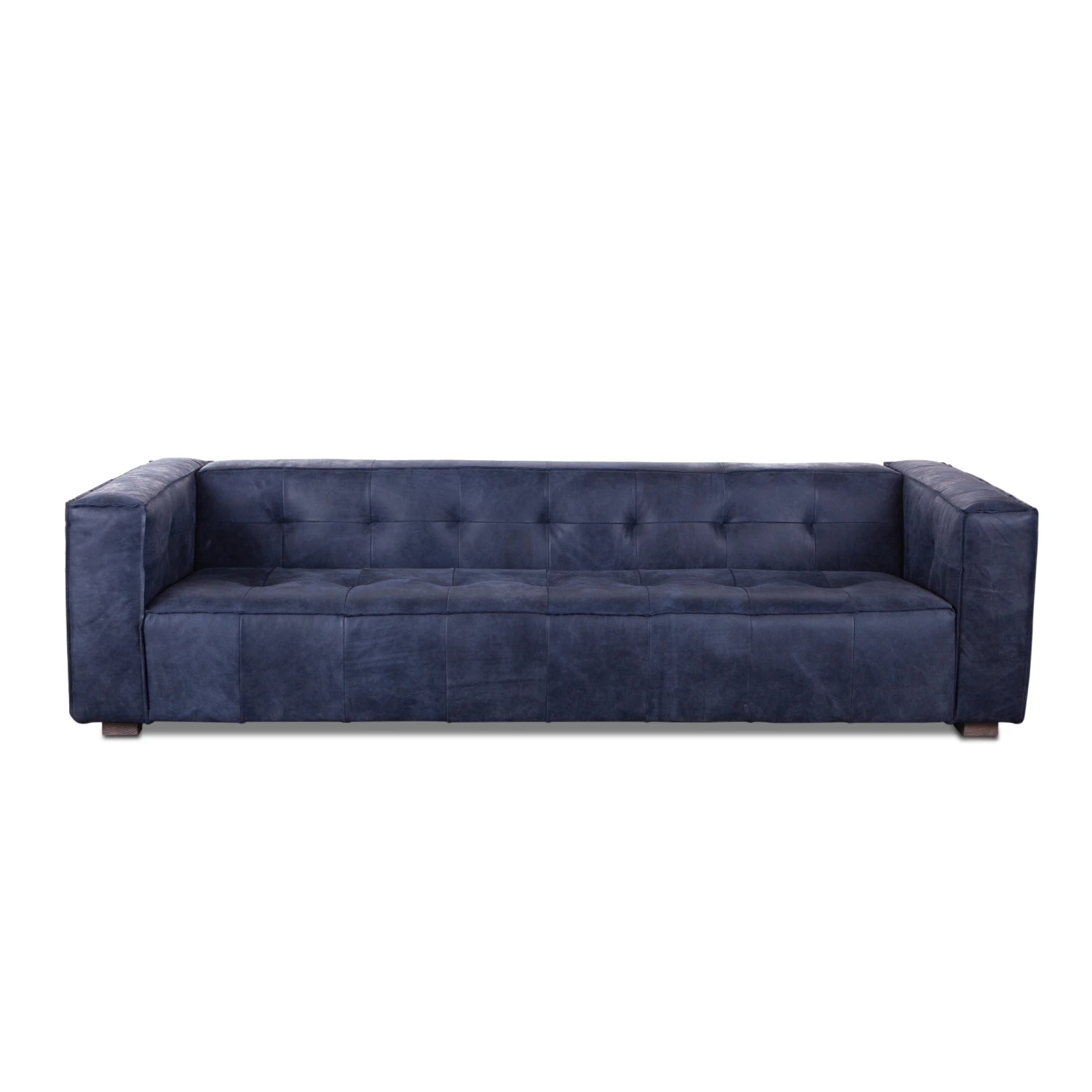 Portia Antique Blue Italian Leather Sofa 3 Portia Antique Blue Italian Leather Sofa
