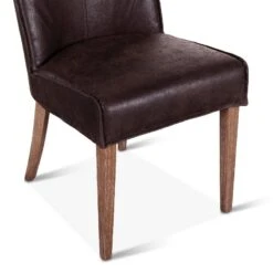 Avery Casual Leather Dining Chair In Cocoa Brown, Set Of 2 -Household Items Series G201 364 340 82 dt1