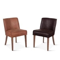 Avery Casual Leather Dining Chair In Vintage Tan, Set Of 2 -Household Items Series G201 364 340 82 group 4aa76802 a602 4267 a887 6916de7a2fa7