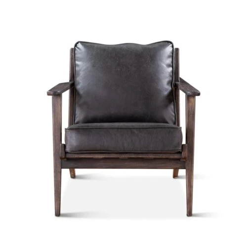 Robert Modern Black Leather Arm Chair -Household Items Series G201 BOB 943 099