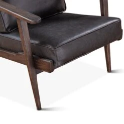Robert Modern Black Leather Arm Chair -Household Items Series G201 BOB 943 099 dt1