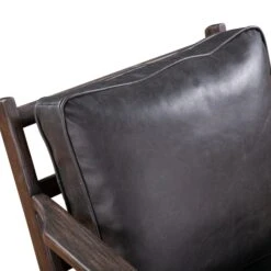 Robert Modern Black Leather Arm Chair -Household Items Series G201 BOB 943 099 dt2