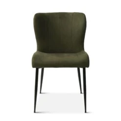 Isabella Green Suede Modern Dining Chair, Set Of 2