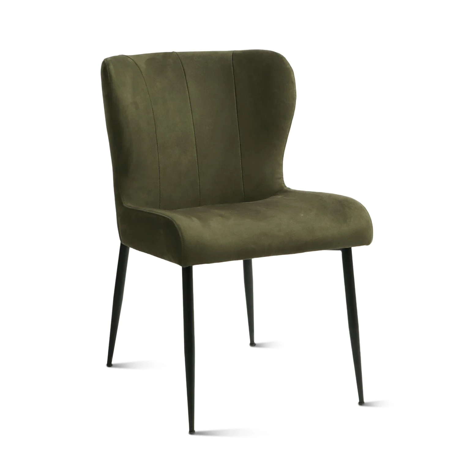 Isabella Green Suede Modern Dining Chair, Set Of 2 4 Isabella Green Suede Modern Dining Chair, Set Of 2 - Image 2