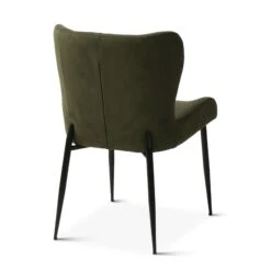 Isabella Green Suede Modern Dining Chair, Set Of 2 12 Isabella Green Suede Modern Dining Chair, Set Of 2 -Household Items Series G201 JEN 259 M5 dt1