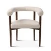 Ava White Bouclair Arm Chair Walnut Legs -Household Items Series G201 WIN 290 09