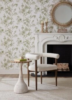 Ava White Bouclair Arm Chair Walnut Legs -Household Items Series G201 WIN 290 09 Chair FJAI WN PST Table 12 22