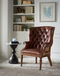Charles Classic Welsh Leather Club Chair -Household Items Series G205 1100 11 Chair FJAI MAR SMST2 Table 12 22