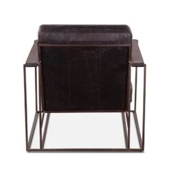 Portland Modern Strap Arm Leather Accent Chair -Household Items Series G205 BGAC EB bk1