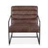 Portland Modern Grey Leather Accent Chair