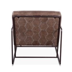 Portland Modern Grey Leather Accent Chair -Household Items Series G205 DSAC LG bk1