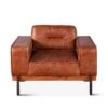 Chiavari Modern Cognac Leather Armchair