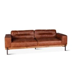 Chiavari Modern Cognac Leather Sofa -Household Items Series GPF MSOF CO 3q1