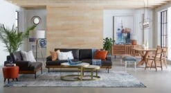 Chiavari Distressed Ebony Leather Sofa 15 Chiavari Distressed Ebony Leather Sofa -Household Items Series GPF PortofinoLR FTI TallinDR 7 21 7