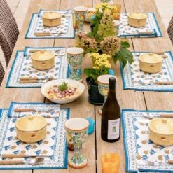 Gaya Teal & Marigold Placemat | Set Of 4 -Household Items Series Gaya teal web