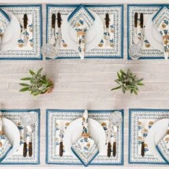 Gaya Teal & Marigold Placemat | Set Of 4 -Household Items Series Gayateal 0017 GayaTeal MarigoldDSC 3011 jpg 712954