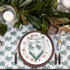 Green Paisley Napkin | Set Of 4 -Household Items Series Green Paisley Napkin DSC 1078 189227