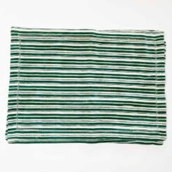 India Hicks Home Hunter Green Stripe Placemat | Set Of 4