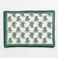 Green Paisley Placemat | Set Of 4