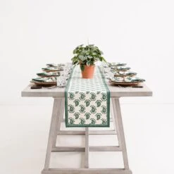Green Paisley Table Runner