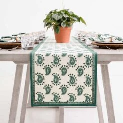 Green Paisley Table Runner -Household Items Series GreenPaisley DSC 3450 379497