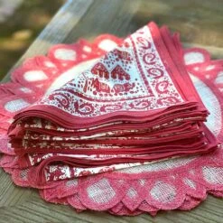 Red Starburst Placemat | Set Of 4 9 Red Starburst Placemat | Set Of 4 -Household Items Series Hathi Elephant Red Rice Paper Red 1000x1000 540879
