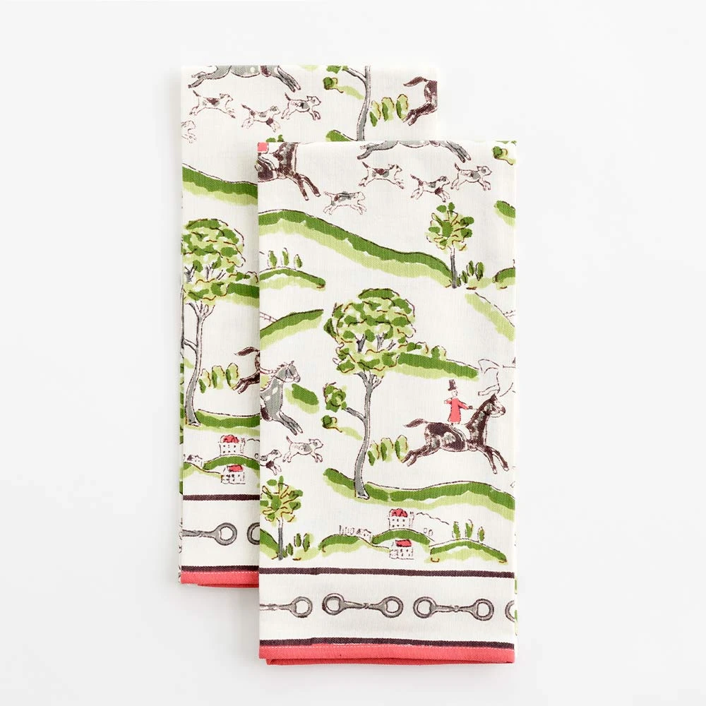 Hunt Scene Tea Towels 3 Hunt Scene Tea Towels