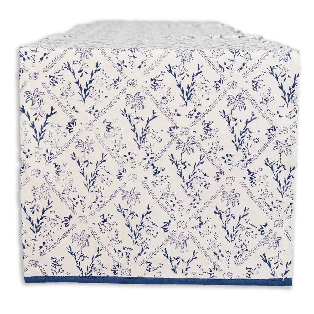 India Hicks Home Sea Ferns & Domino Midnight Table Runner 4 India Hicks Home Sea Ferns & Domino Midnight Table Runner - Image 2