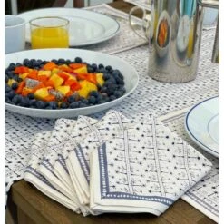 India Hicks Home Palm Avenue Cloud Table Runner -Household Items Series IH Palm avenue cloud napkins fruit 74546df5 8419 4097 b770 a3c8e0881fb1