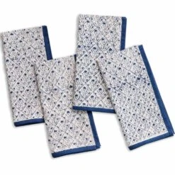 India Hicks Home Sea Ferns & Domino Midnight Napkin | Set Of 4