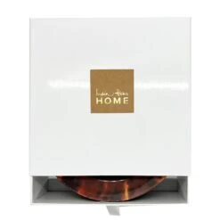 India Hicks Home Tortoise Melamine Luncheon Plate | Set Of 6 -Household Items Series IH tortoise plates in box 431696