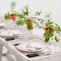 India Hicks Home Fly Linen Placemat | Set Of 4 -Household Items Series IHFly DSC 3245