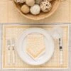 India Hicks Home Palm Avenue Golden Placemat | Set Of 4 -Household Items Series India Hicks Palm Avenue Golden Placemat Napkin DSC 6647 806650