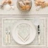 India Hicks Home Seashell Seafoam Placemat | Set Of 4 -Household Items Series India Hicks Seashell Seafoam Placemat Napkin DSC 6636 456925