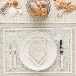 India Hicks Home Seashell Seafoam Placemat | Set Of 4