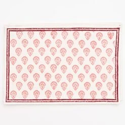 India Hicks Home Carnation Blush Placemat | Set Of 4 -Household Items Series India Hicks Carnations Blush Placemats 0635 upclose crop 727549