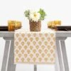 India Hicks Home Carnation Golden Table Runner -Household Items Series India Hicks Carnations Golden Table Runner 0971 upclose crop 634541